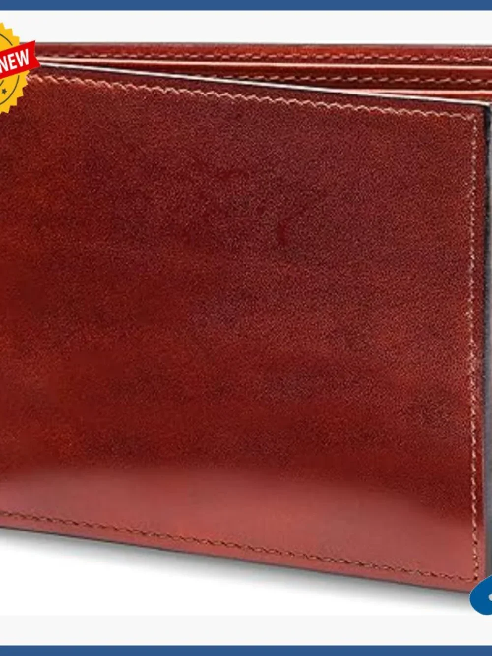 Men's Leather Bifold Wallet with RFID Blocking, 8 Card Slots